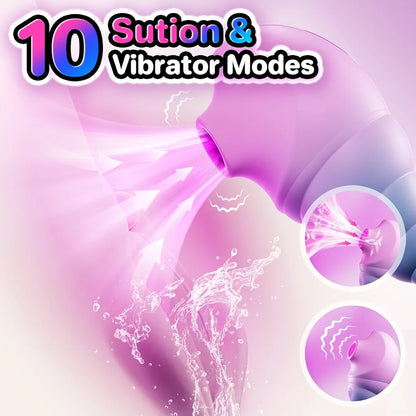 Rose-Shaped Clitoral Suction Vibrator with App Control and 10 Stimulation Modes