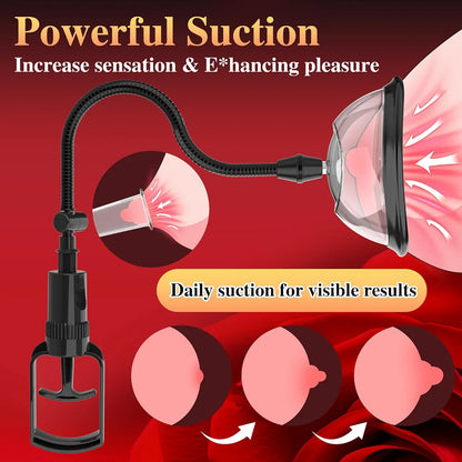 XIABALE Manual Vacuum Suction Pump Set for Couples - Penis and Clitoral Enhancement Device