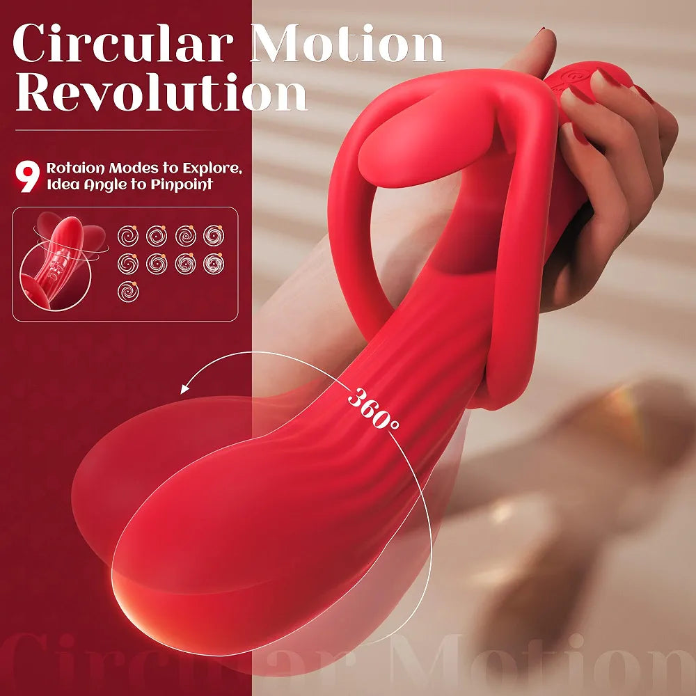 Toendi Rabbit G-Spot Vibrator with 9 Thrusting and 9 Vibration Modes for Clitoral Stimulation