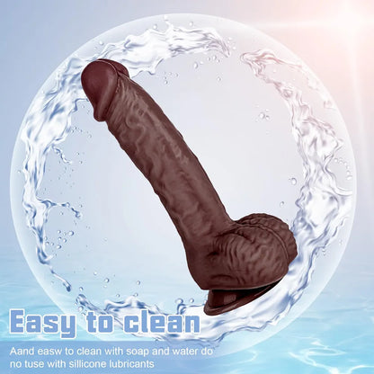 Vikkiy 8.55-Inch Realistic Skin-Feel G-Spot Stimulator Dildo with Strong Suction Cup