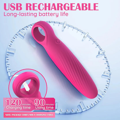 Lvhua Mini Bullet Vibrator - 10-Speed Quiet Silicone Personal Massager for Women