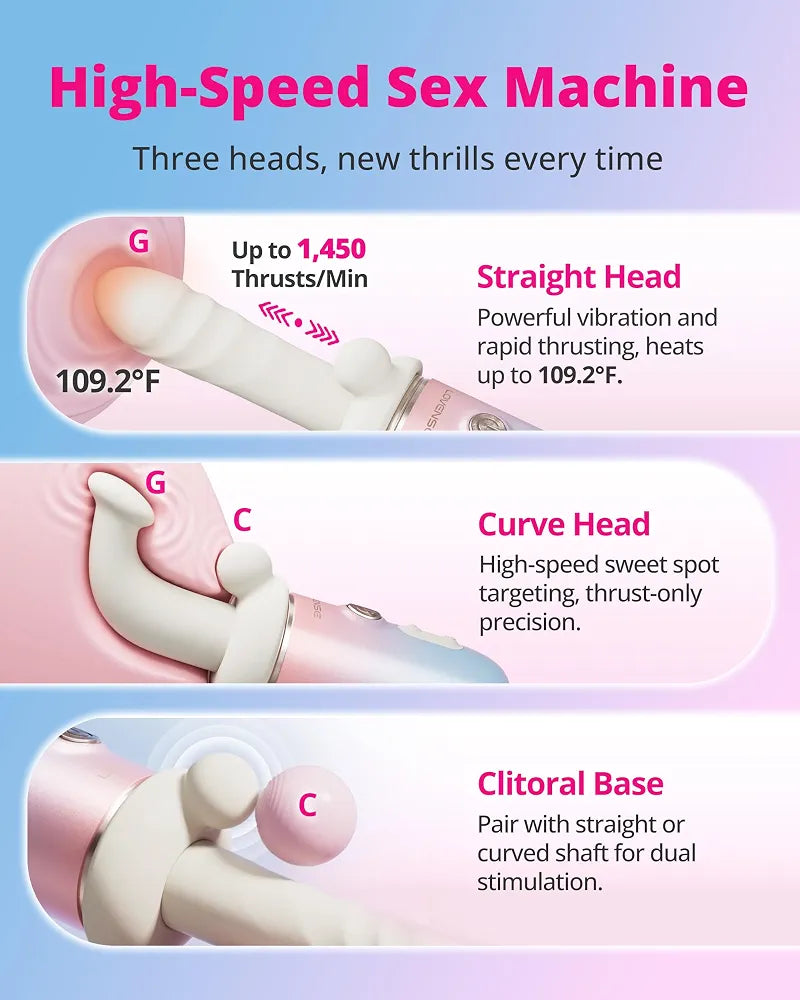 LOVENSE Spinel App-Controlled Thrusting, Vibrating, and Heating Dildo with Dual Stimulation and Suction Cup