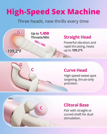 LOVENSE Spinel App-Controlled Thrusting, Vibrating, and Heating Dildo with Dual Stimulation and Suction Cup