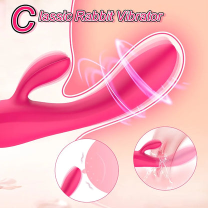 Dual-Stimulation Rabbit Vibrator: 7-Mode G-Spot & Clitoral Massager for Women