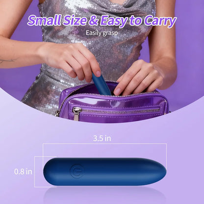 Premium Rechargeable Bullet Vibrator - 10 Vibration Modes, Waterproof Silicone G-Spot & Clitoral Stimulator for Couples