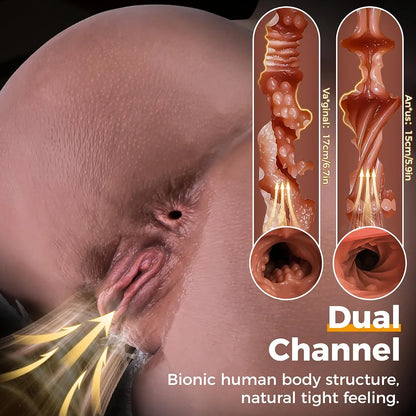 Realistic 11lb Male Masturbator with Anal and Vaginal Stroker - Lifelike Adult Sex Toy for Men