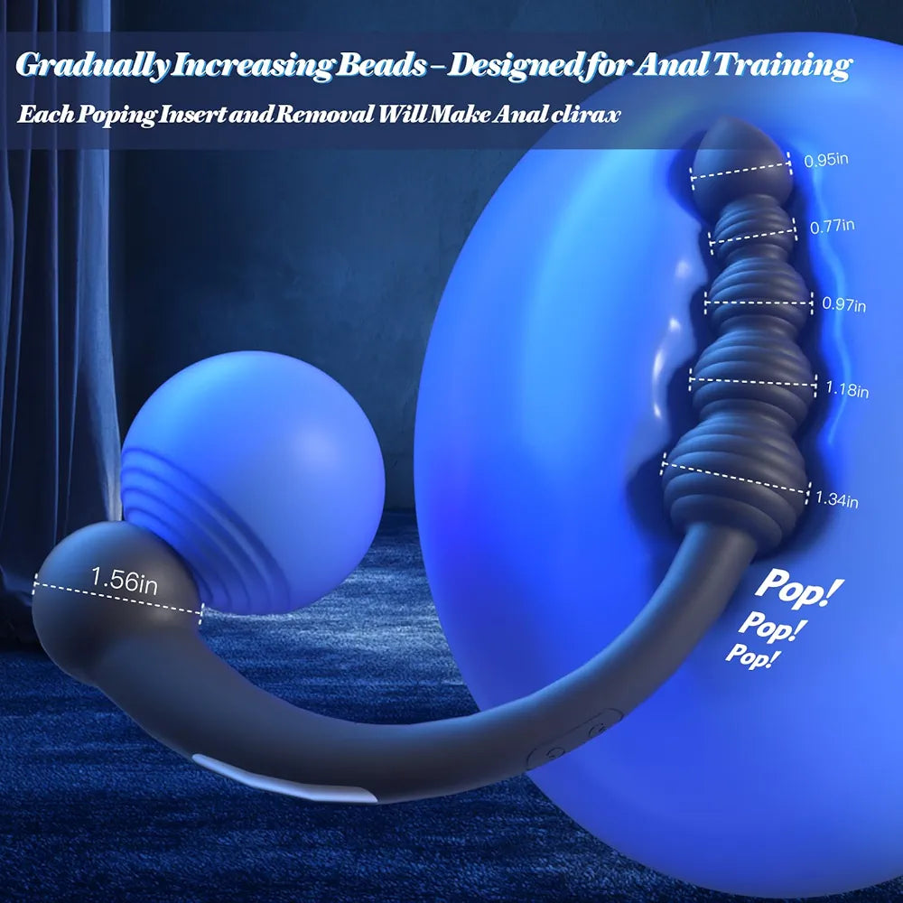 Ergonomic Dual-Ended Prostate Massager and Vibrating Anal Trainer