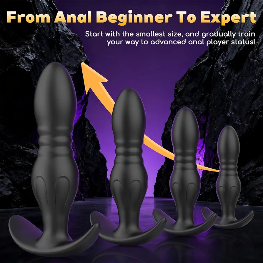 4-Piece Progressive Silicone Anal Plug Set for Beginners
