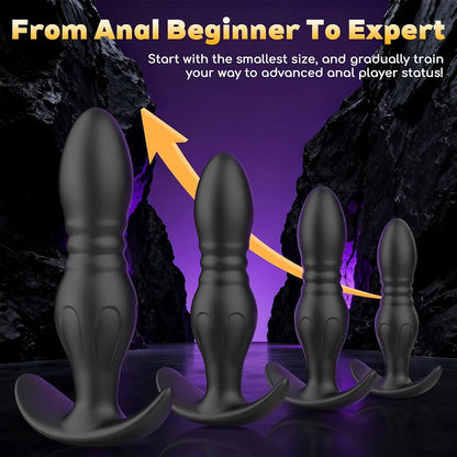 4-Piece Progressive Silicone Anal Plug Set for Beginners