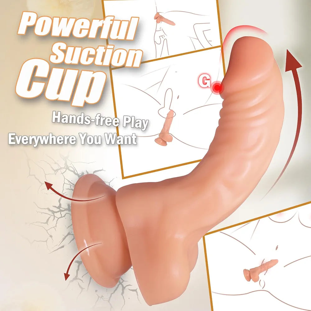5.2-Inch Realistic Anal Dildo with Suction Cup - Beginner-Friendly Anal Training Plug for G-Spot Stimulation