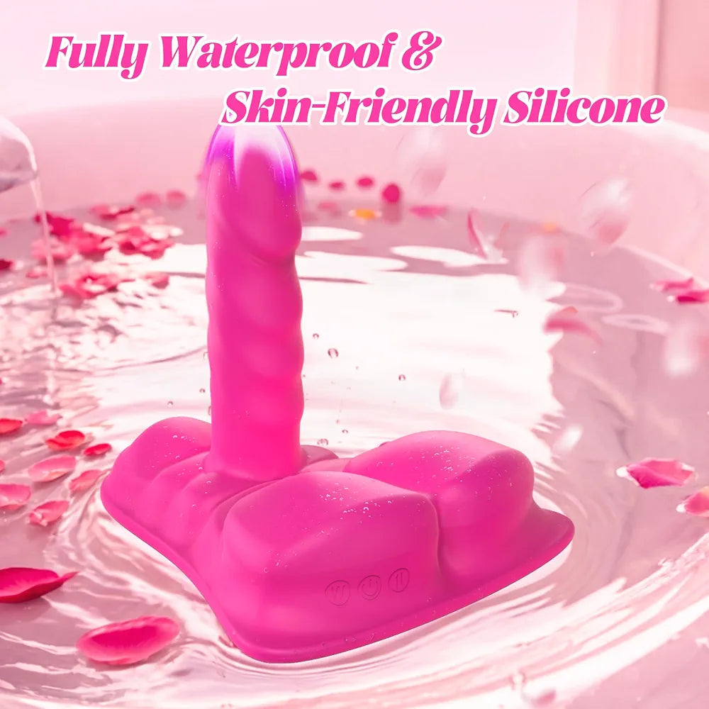 10-Speed Remote-Controlled Thrusting and Vibrating Anal Dildo and Clitoral Stimulator