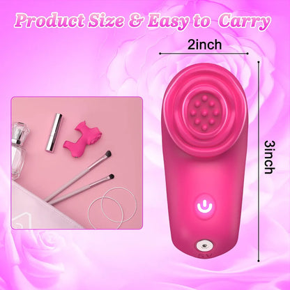 Rose-Shaped App-Controlled Clitoral Stimulator with Dual Vibration Zones