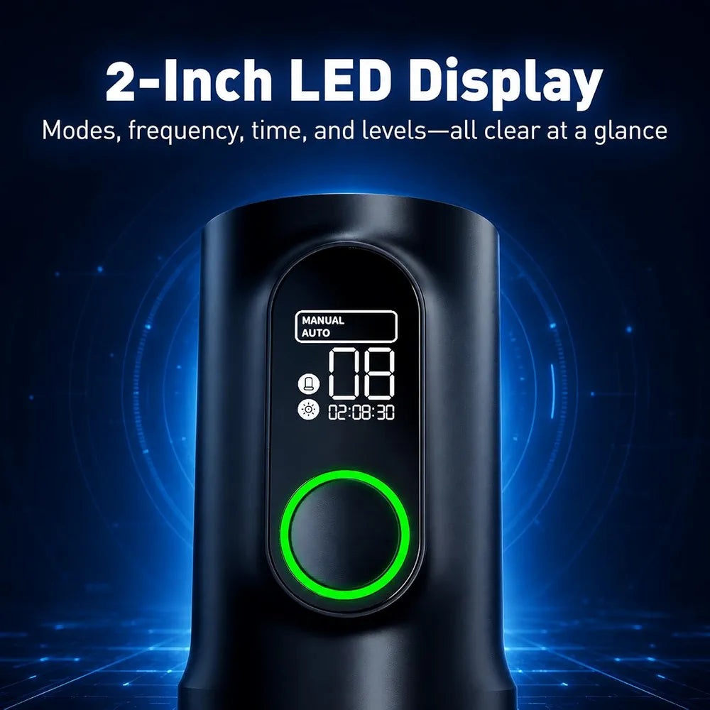 TriggerX Automatic Male Masturbator with Heating, 10 Thrusting & 10 Rotating Modes, LED Display, and Stepless Speed Control