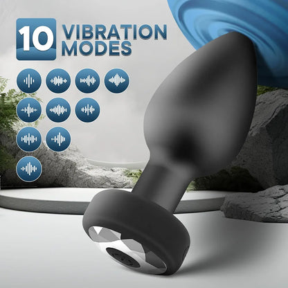 10-Mode Wireless Remote Controlled Anal Vibrator Set with Dual Prostate Massagers