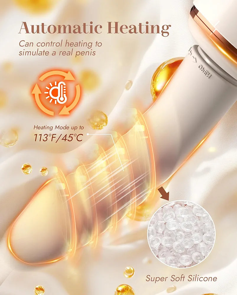UTIMI Dual-Head Thrusting Dildo Sex Machine with Heating, Suction Cup, and 14 Vibration Modes