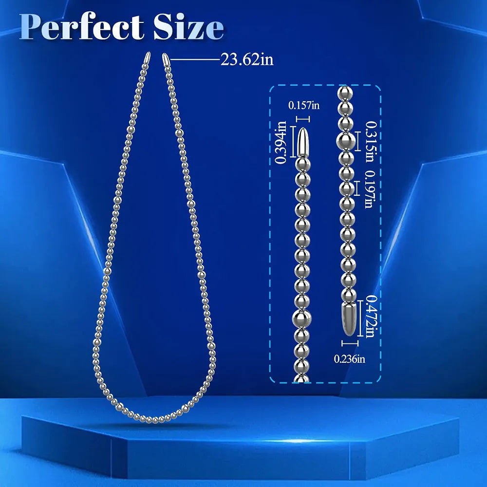 Stainless Steel Urethral Sounding Rod and Prostate Stimulator for Men