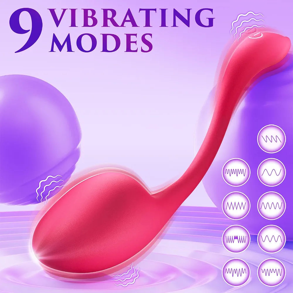 Rechargeable App-Controlled Wearable Vibrating Panty Dildo with 9 Modes for Couples