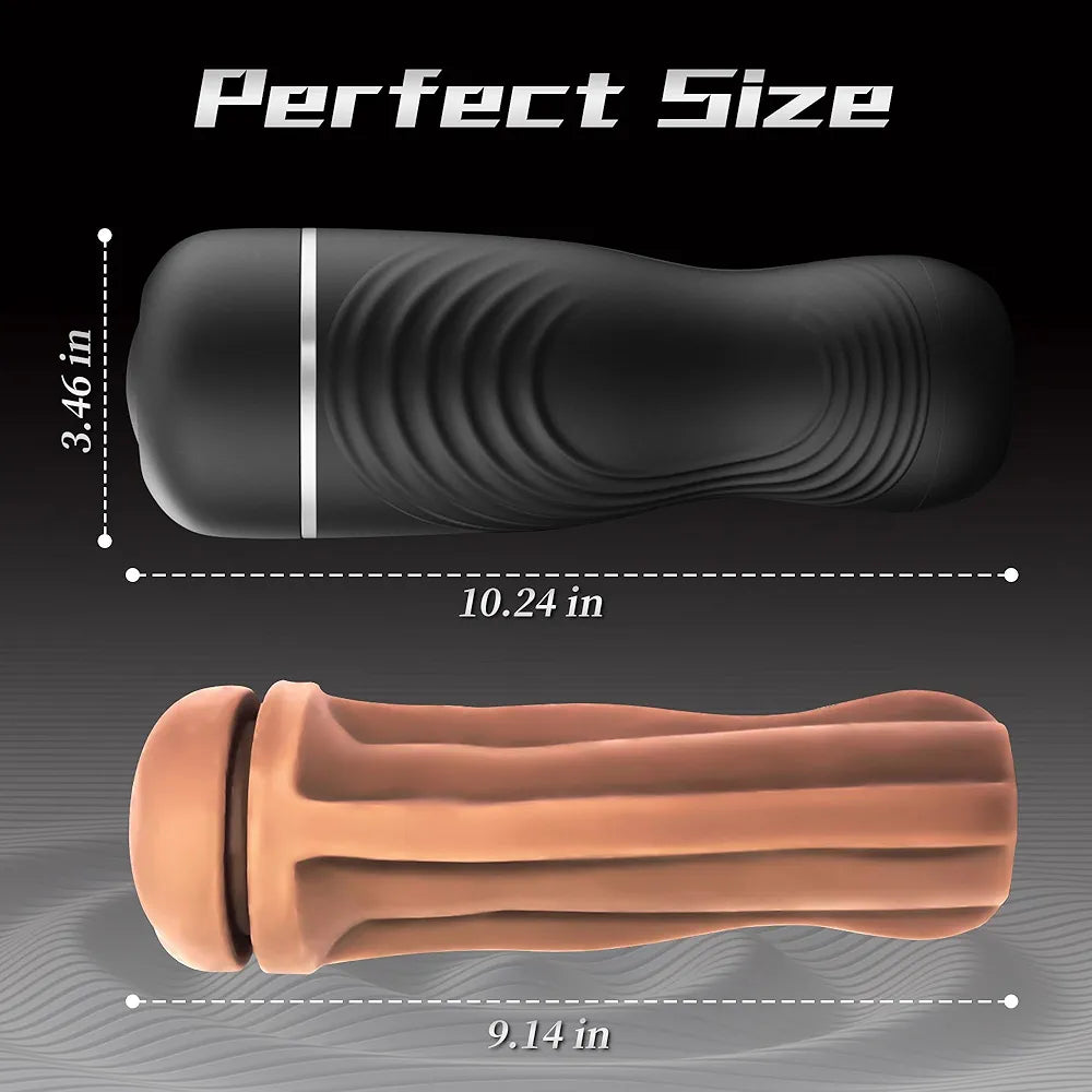 Realistic 8.5-Inch Anal Masturbation Cup for Men with Textured Internal Stimulation