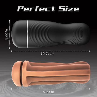 Realistic 8.5-Inch Anal Masturbation Cup for Men with Textured Internal Stimulation