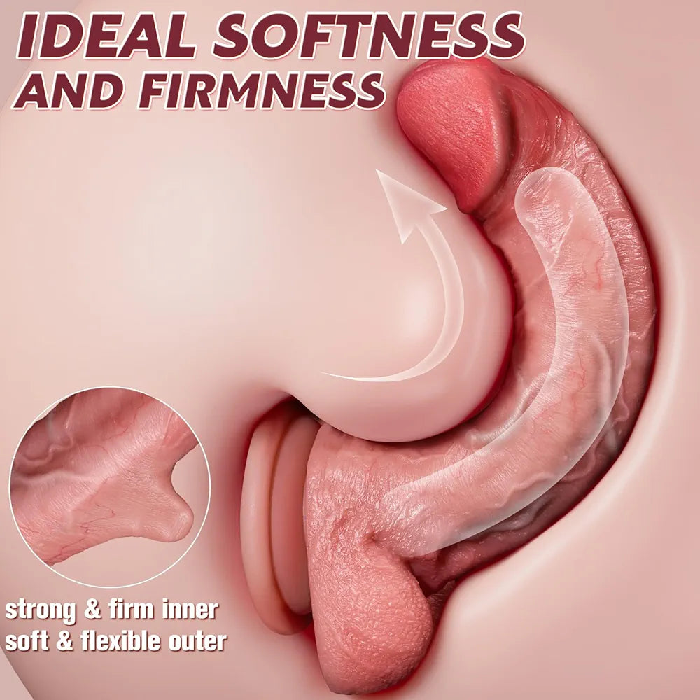 6.3-Inch Realistic Lifelike Silicone Dildo with Suction Cup for G-Spot and Anal Stimulation