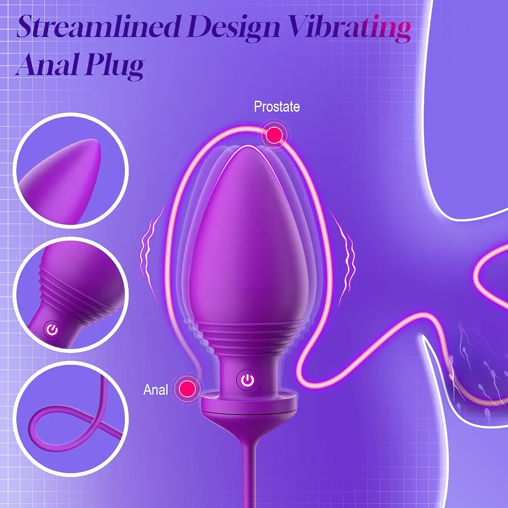 3-in-1 Couples Vibrating Dildo and Anal Plug Set for G-Spot and Prostate Stimulation