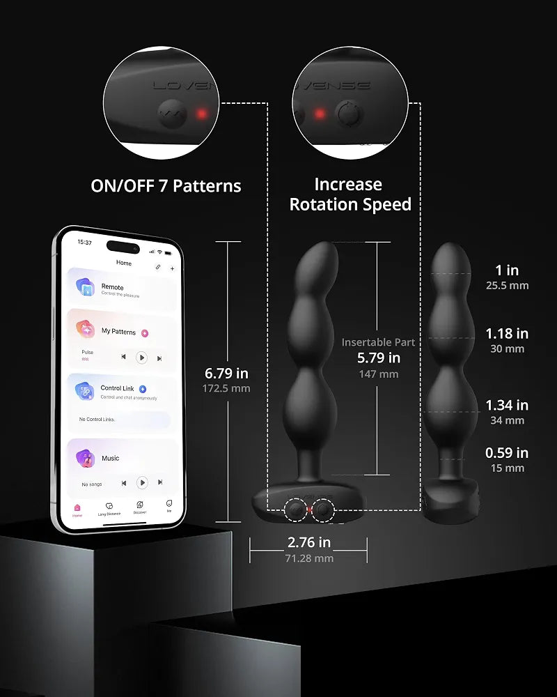 Lovense Ridge Remote-Controlled Rotating Anal Vibrator and Prostate Massager