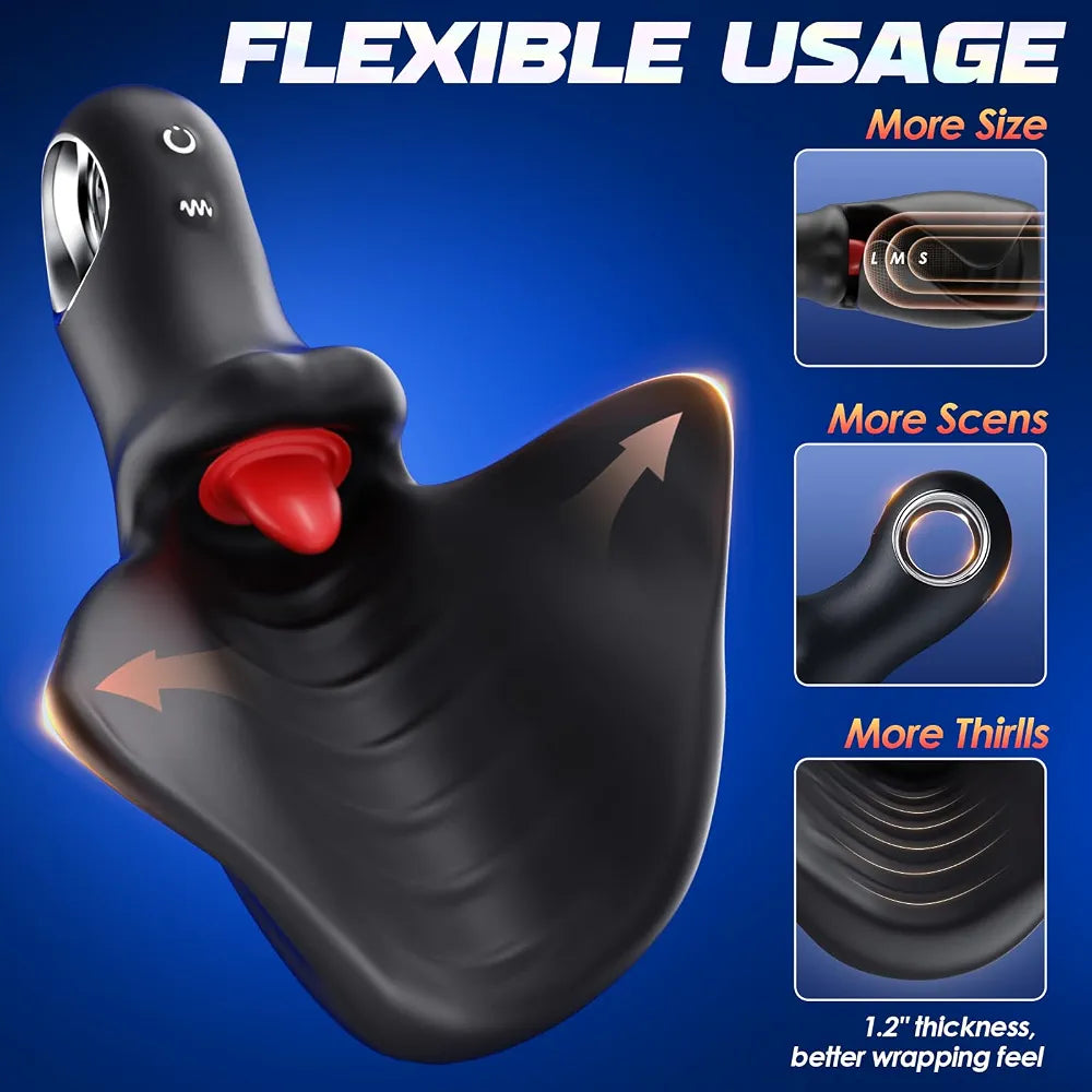 EINSEO Smart App-Controlled Male Masturbator with Tongue Licking and 10 Vibration Modes