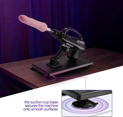 Automatic Thrusting Sex Machine with 3 Attachments, Suction Cup Adapter, and 3XLR Connector for Men and Women