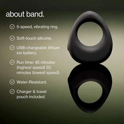 Maude 5-Speed Silicone Vibrating Penis Ring with USB Charger and Travel Case