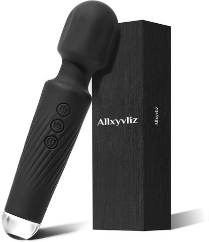 Rechargeable 20-Pattern Wand Massager with 8 Speeds for Clitoral Stimulation