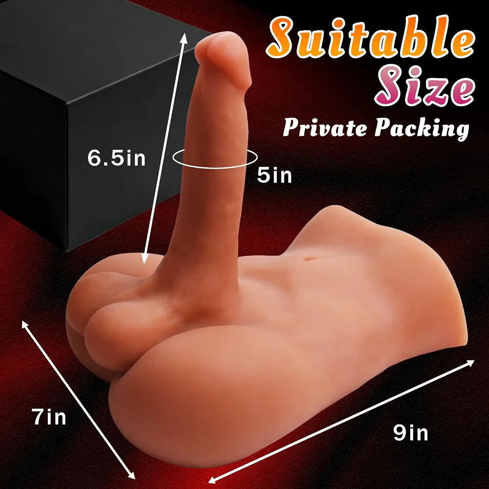 Realistic 5LB Flexible Dildo Sex Doll with 5-Inch Cock for G-Spot and Anal Stimulation
