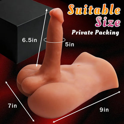 Realistic 5LB Flexible Dildo Sex Doll with 5-Inch Cock for G-Spot and Anal Stimulation