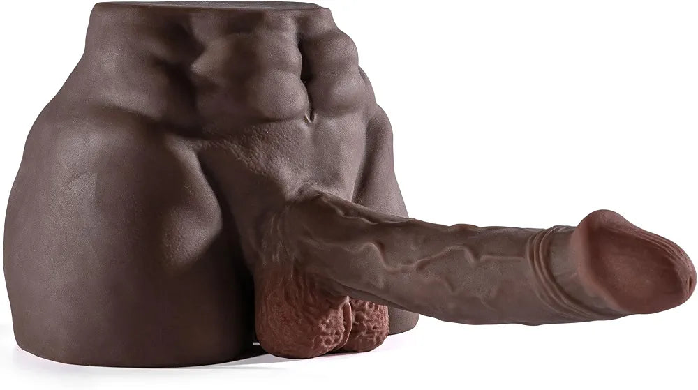 6LB Portable Realistic Male Sex Doll with Flexible Dildo and Dual-Entry Masturbation Features