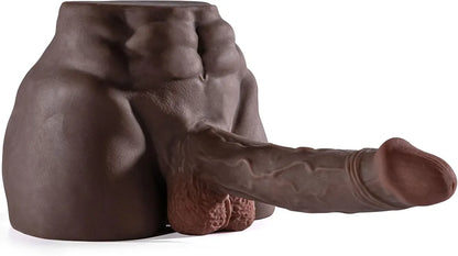 6LB Portable Realistic Male Sex Doll with Flexible Dildo and Dual-Entry Masturbation Features
