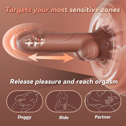 Zenvester Remote-Controlled Prostate Massager with 10 Vibration and Thrusting Modes