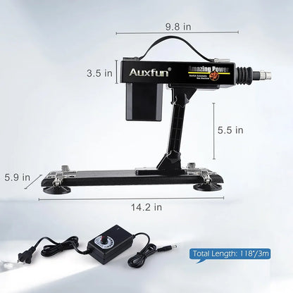 AUXFUN Automatic Thrusting Sex Machine with Bluetooth App Control and 6 Interchangeable Attachments