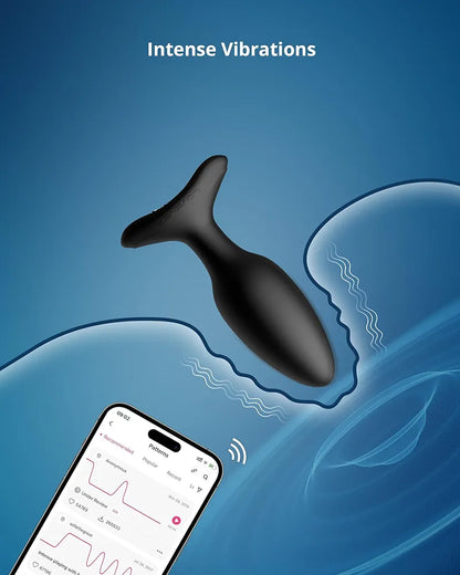 LOVENSE Hush 2 Remote-Controlled Silicone Anal Vibrator - 1.5 Inch Waterproof Rechargeable Plug