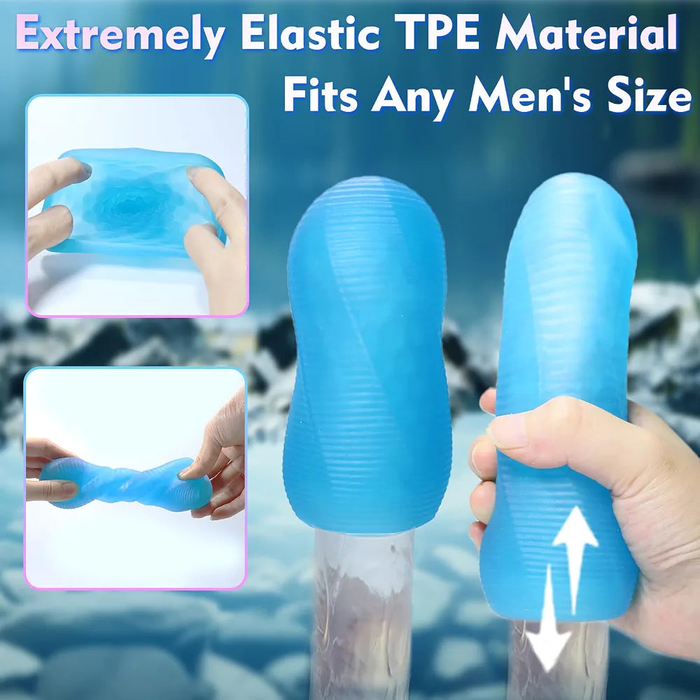 Ultra-Soft Textured Spinning Masturbator for Men with Storage Case