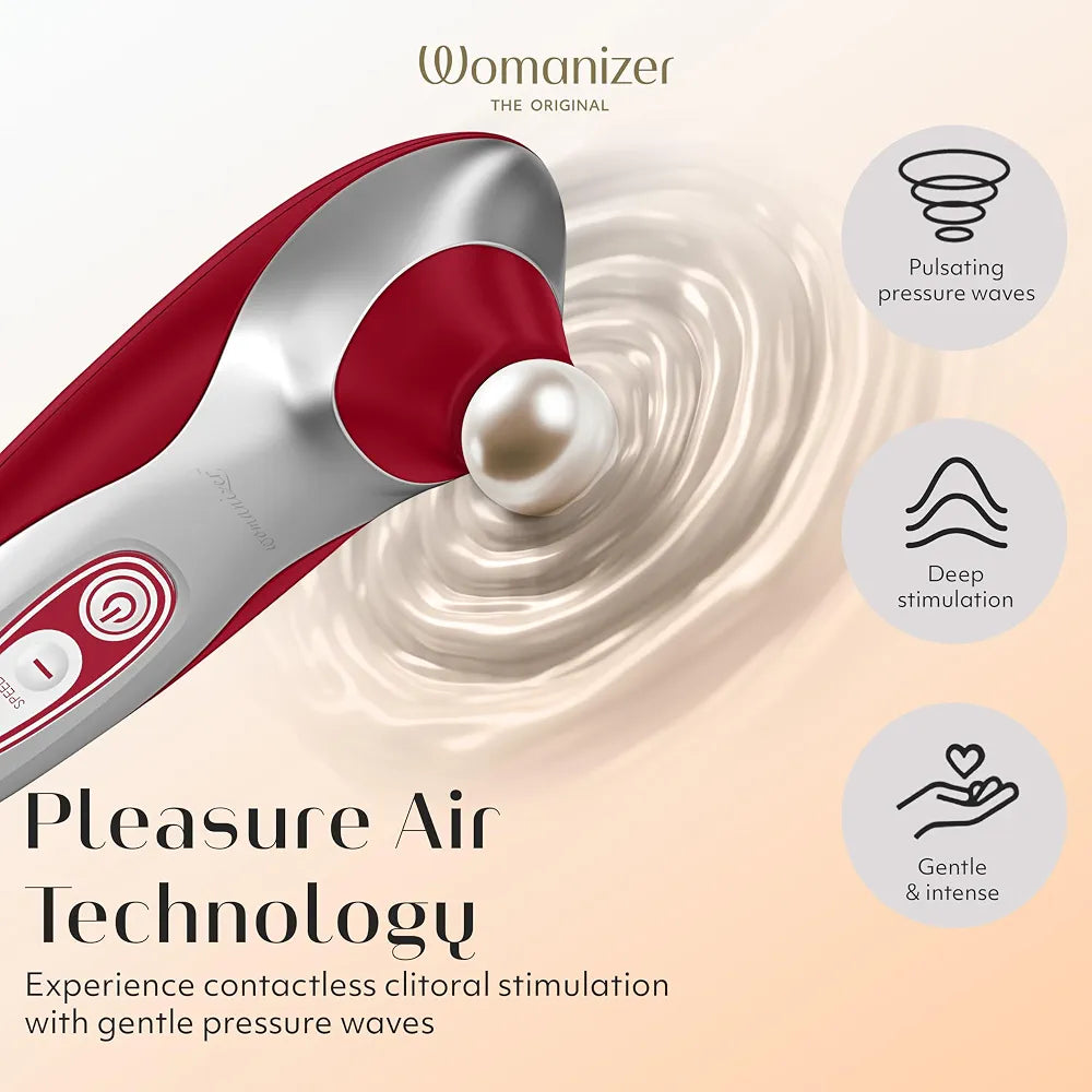 Womanizer Pro40 Clitoral Suction Stimulator with 6 Intensity Levels - Red