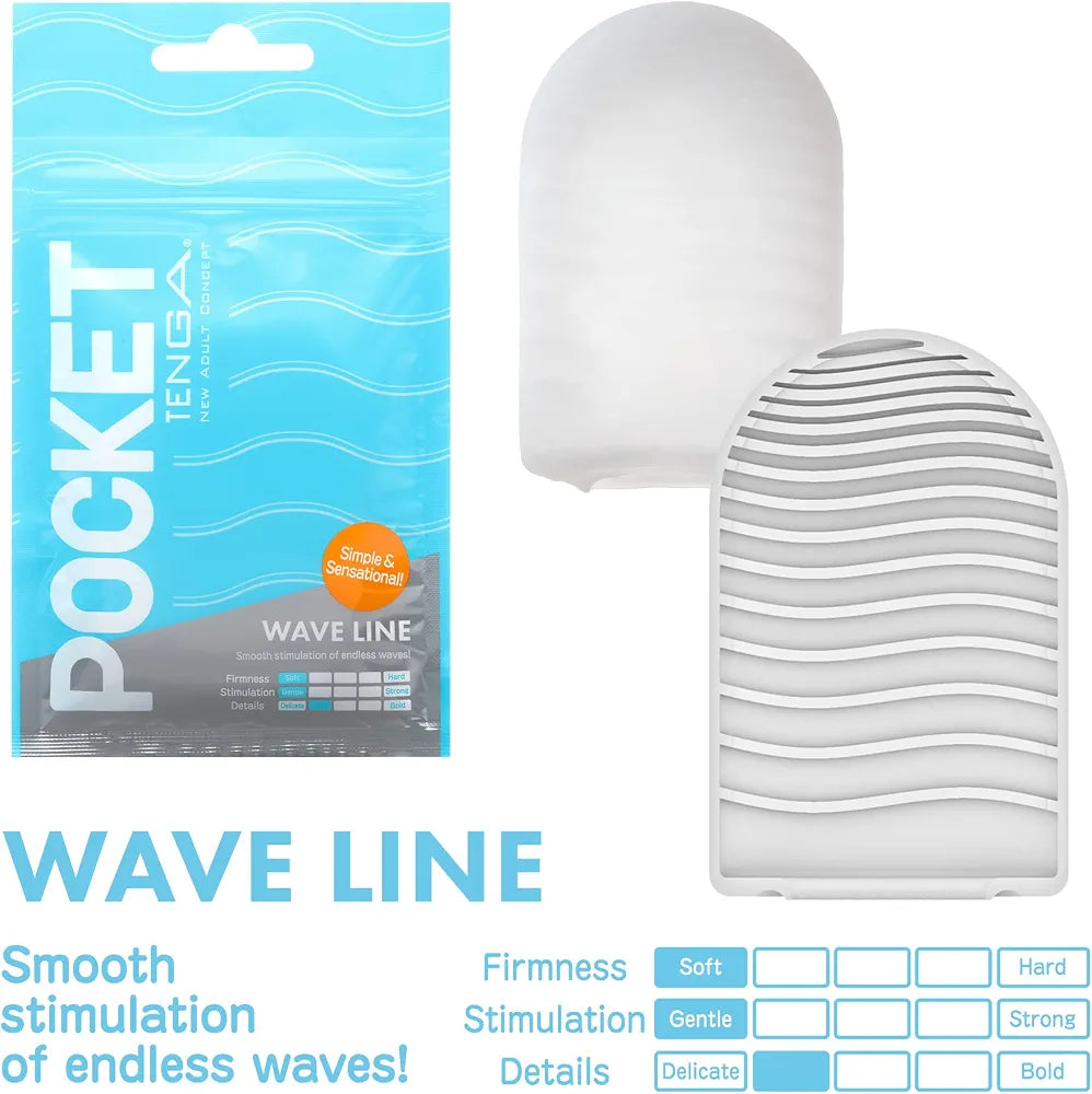 TENGA Pocket Series 6-Pack Disposable Masturbator Sleeves - Variety Set for Men