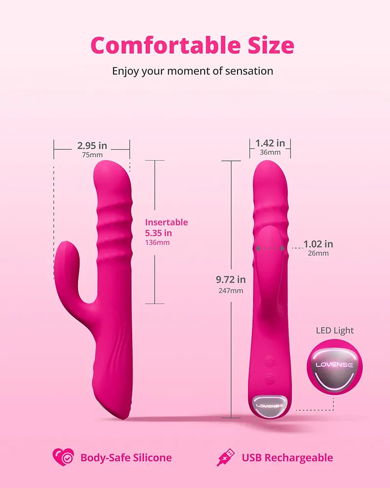 Velvo App-Controlled Rabbit Vibrator with Rotating Beads and Dual-Stimulation