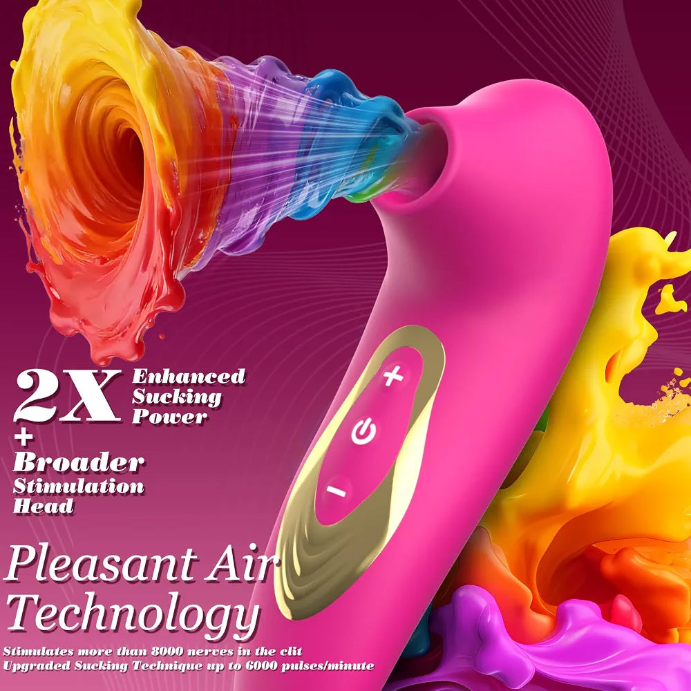 Rechargeable App-Controlled Clitoral and G-Spot Suction Stimulator