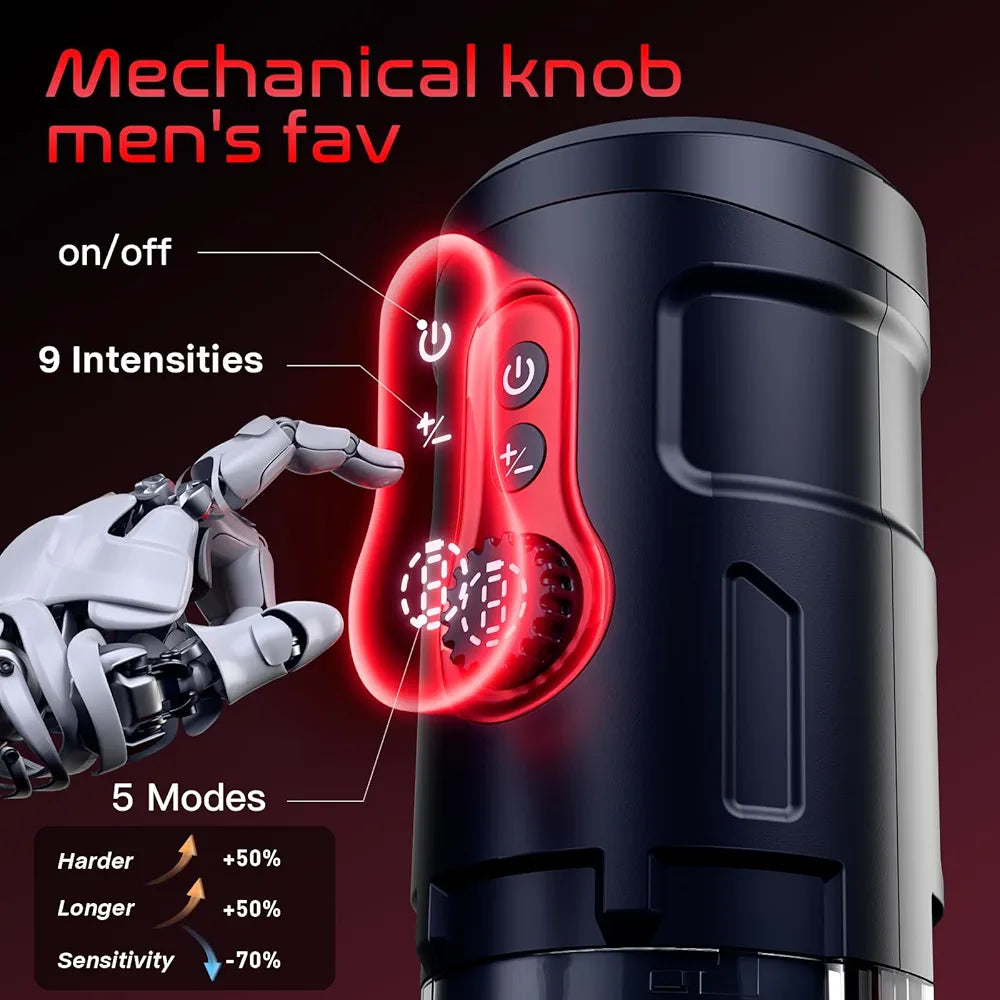 VIIGOO Automatic Male Masturbation Cup with 5 Thrusting and 9 Rotation Modes