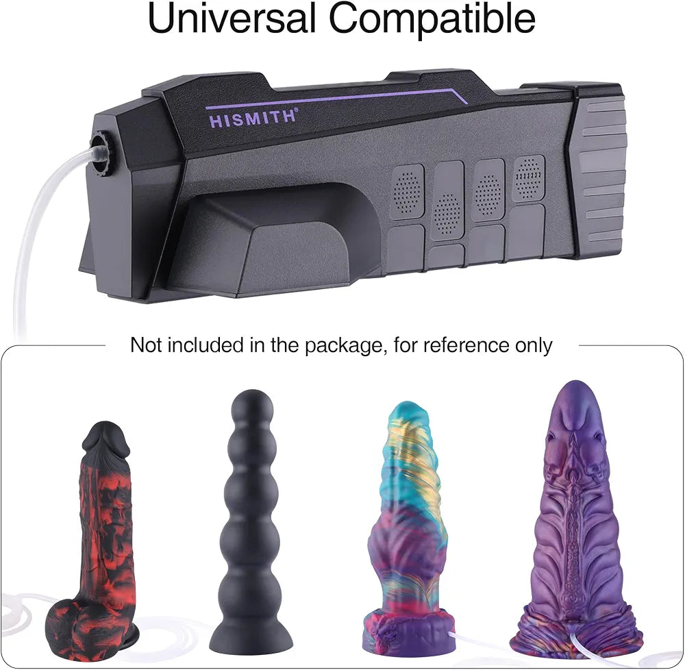 Hismith Squirting Dildo & Lube Launcher 2.0 Pro Set with App, Remote, and Dual Ejaculating Attachments