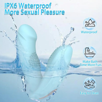 Tokhub Wearable Butterfly Vibrator for Women - 12 Modes, Remote Control, G-Spot & Clitoral Stimulation - Blue