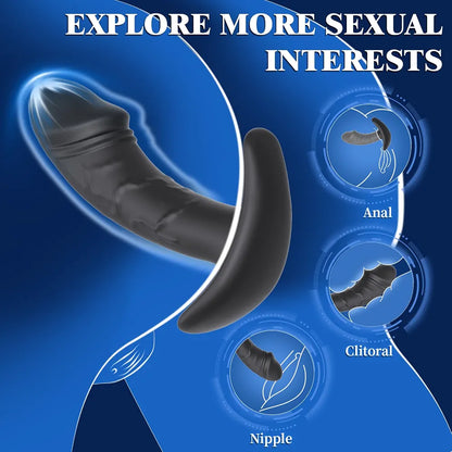 3-Piece Silicone Anal Training Kit: Beginner-Friendly Flared Butt Plugs for Prostate Massage and Couples Play