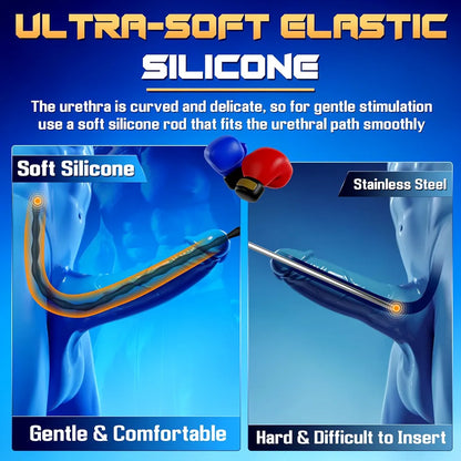 6-Piece Silicone Urethral Sounding and Dilation Training Kit for Men