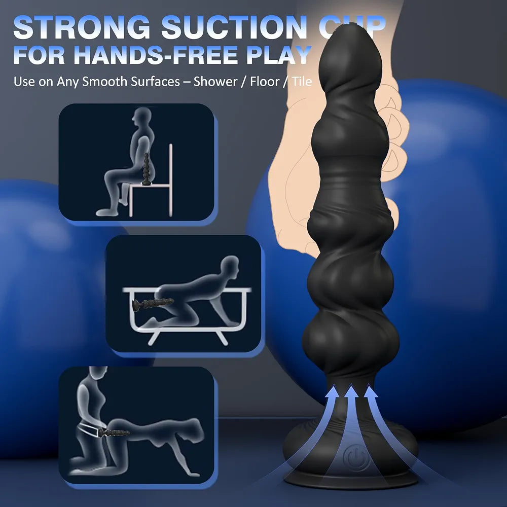 Remote-Controlled Vibrating Prostate Massager and Butt Plug for Couples