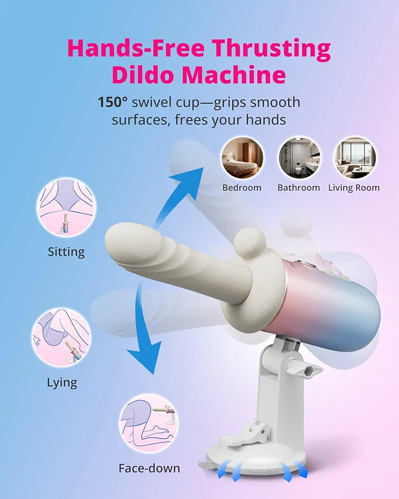 LOVENSE Spinel App-Controlled Thrusting, Vibrating, and Heating Dildo with Dual Stimulation and Suction Cup
