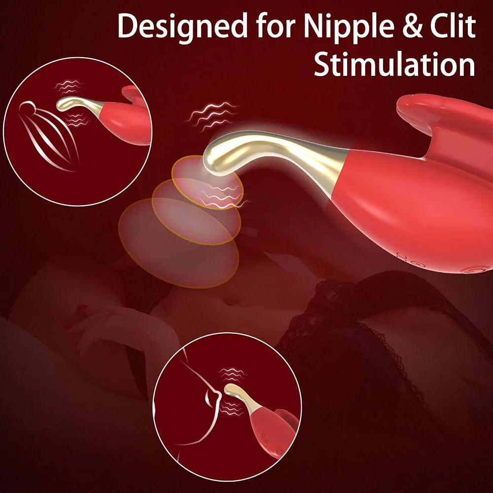 10-Mode Rechargeable Finger-Clip Clitoral Stimulator and Nipple Massager for Couples